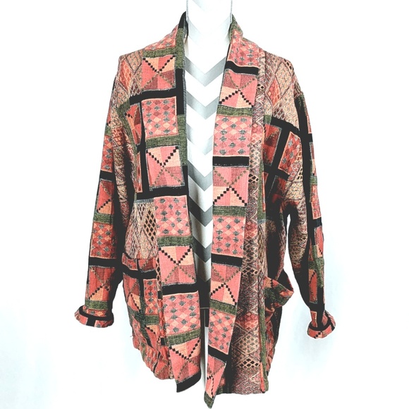 Passports by Pier 1 Imports Jackets & Blazers - Boho Style Open Front Tapestry Jacket One Size
